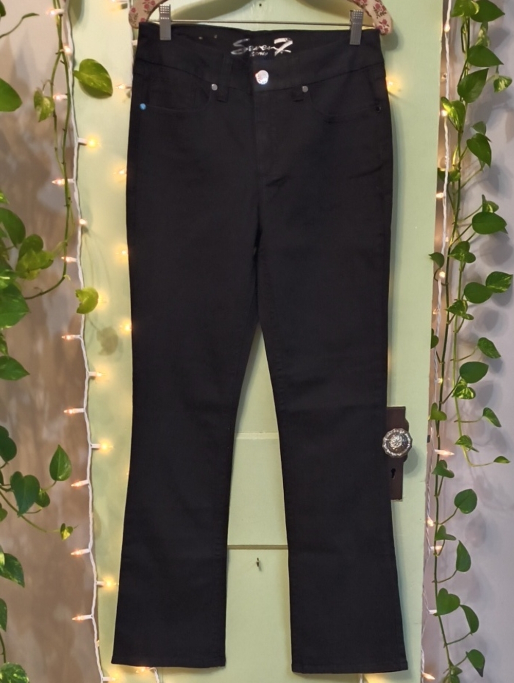 Women's Seven7 Jeans Black Slim Boot Tummyless Jeans 10
